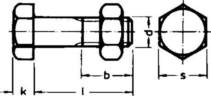 Actual product image E-NORMpro Hexagon head screw 4.8 Mu galZn M6x16 HP (500 Screws per piece)