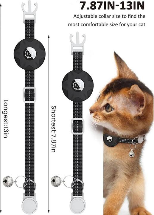Produktbild König Design Katzenhalsband für Apple Airtag Hunde Reflektierend Hundehalsband Hülle Silikon
