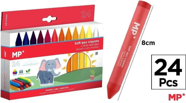 Produktbild Main paper Weichwachsmalstifte, 24 Farben (24x)