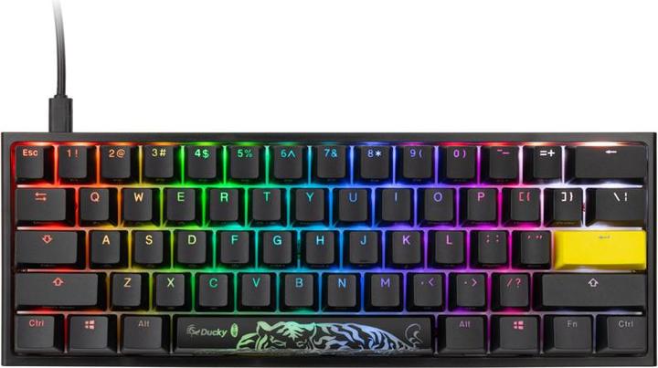 Actual product image Ducky ONE 2 Pro Mini Gaming Keyboard, RGB LED - Kailh White (US) (USA, Cable)