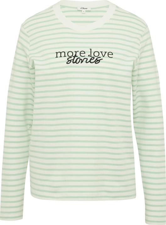 Produktbild S.Oliver T-Shirt Gestreiftes Langarmshirt im Relaxed Fit mit Artwork (48)