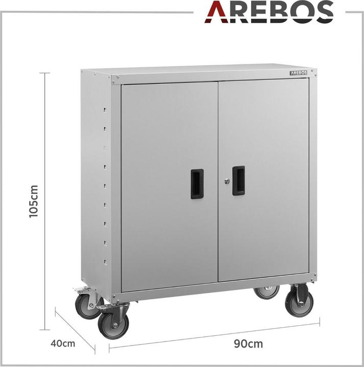 Immagine prodotto Arebos Armadio per archiviazione (90 x 90 x 40 cm)