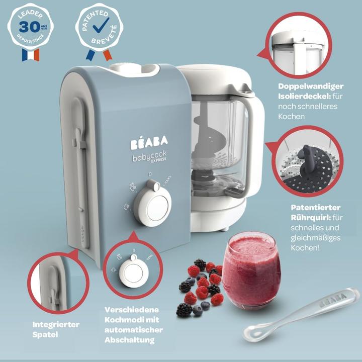 Actual product image Beaba New! Babycook Express Grinder-Steamer Baltic Blue