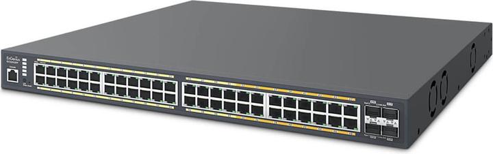 Produktbild EnGenius cloud managed switch 16-port gbe + 8-port multi-gbe poe+ 410w 4x sfp+ l2 ecs2528fp (52 Ports)
