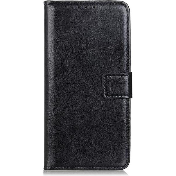 MU Classic Crazy Horse III Leder Bookcover Series (Honor 30), Smartphone Hülle, Schwarz