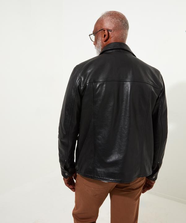 Actual product image Joe Browns Classic Leather Jacket with Vintage Check Lining (XL)