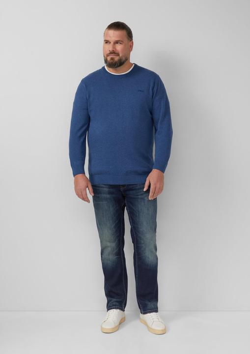Produktbild s.Oliver Strickpullover Baumwollpullover mit Logo-Stickerei (3XL)