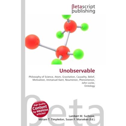 Unobservable, Fachbücher von Miriam T. Timpledon, Lambert M. Surhone, Susan F. Marseken