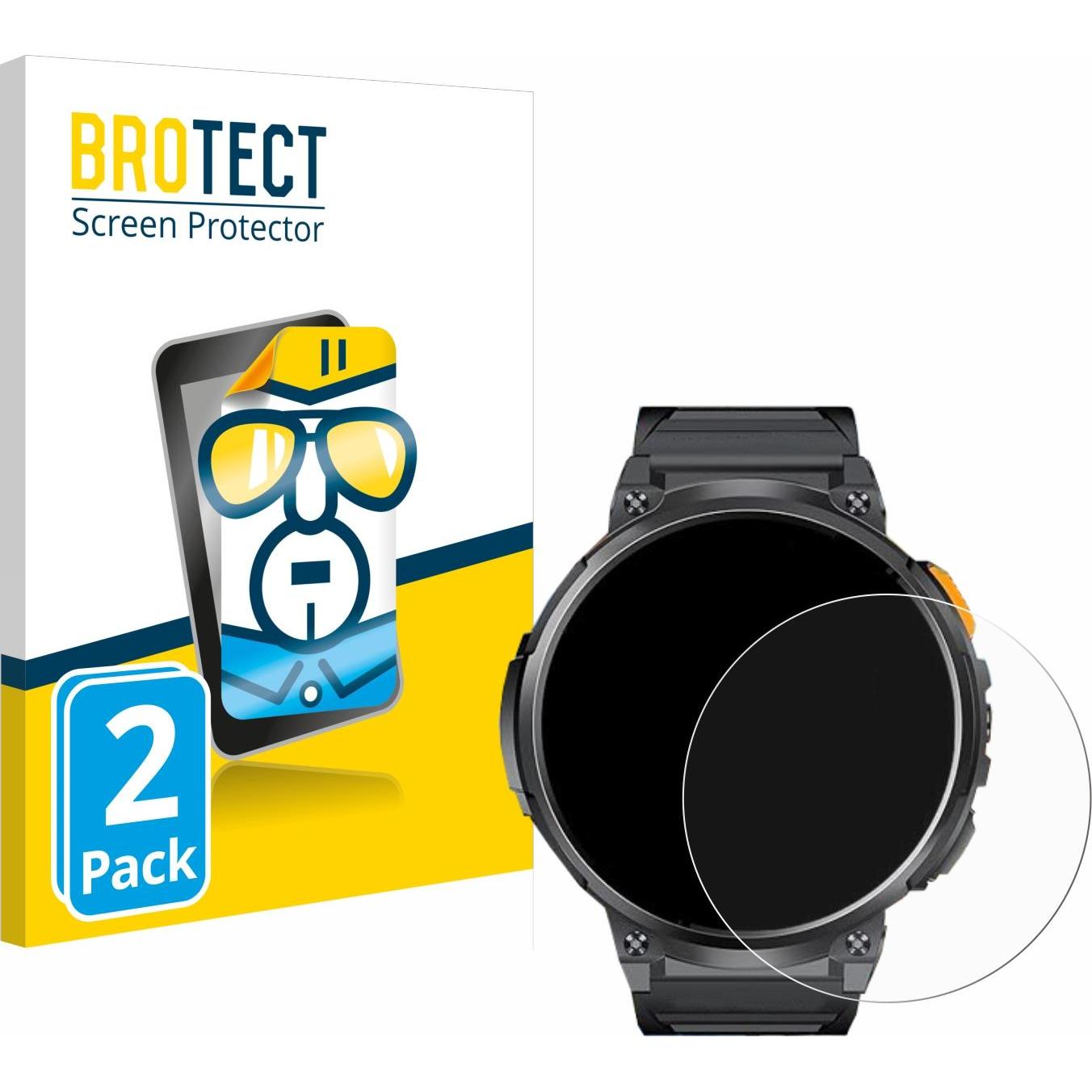 BROTECT Schutzfolie Displayschutz Displayschutzfolie Folie Klar Transparent, Smartwatch Schutzfolie, Transparent
