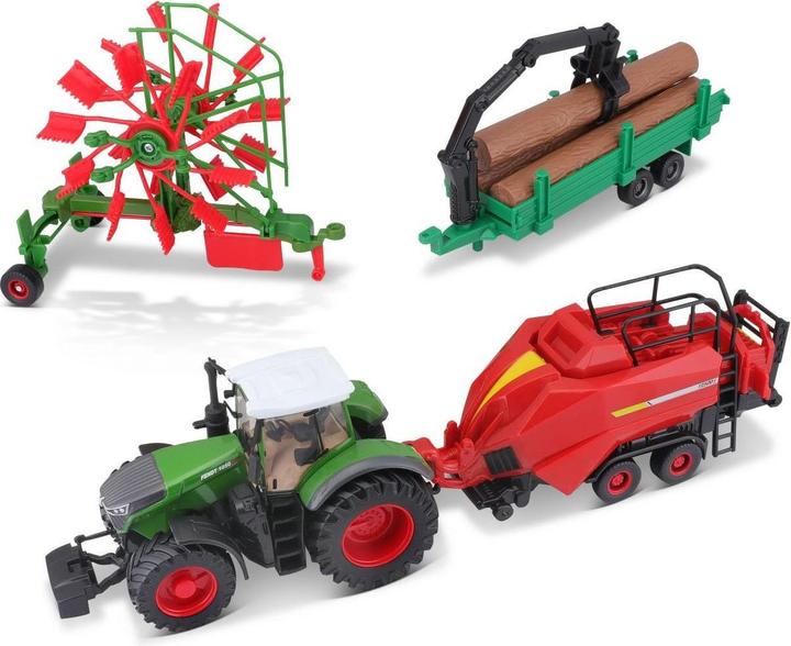 Produktbild Bburago Fendt mit 3 Anhänger