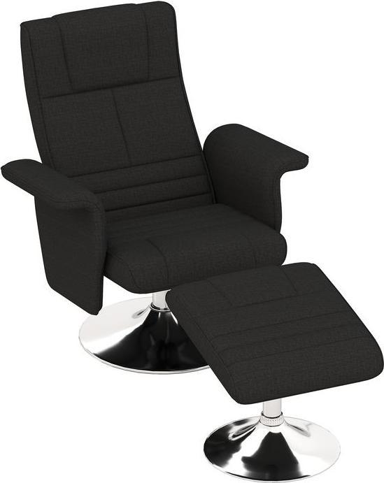 Actual product image Swisshandel24 Massagesessel mit Fusshocker, elektrischer Relaxsessel mit Liegefunktion Schwarz