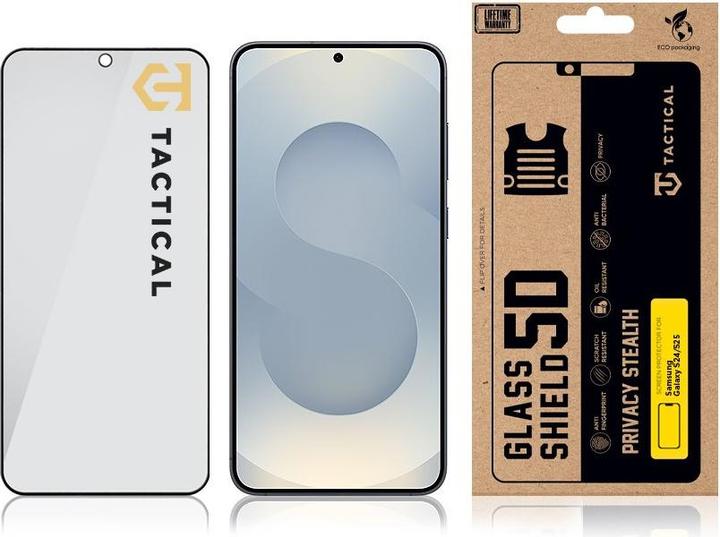 Produktbild Tactical Sichtschutz aus 5D-Glas für Samsung Galaxy S24/S25, Schwarz (Samsung Galaxy S24, Samsung Galaxy S25)