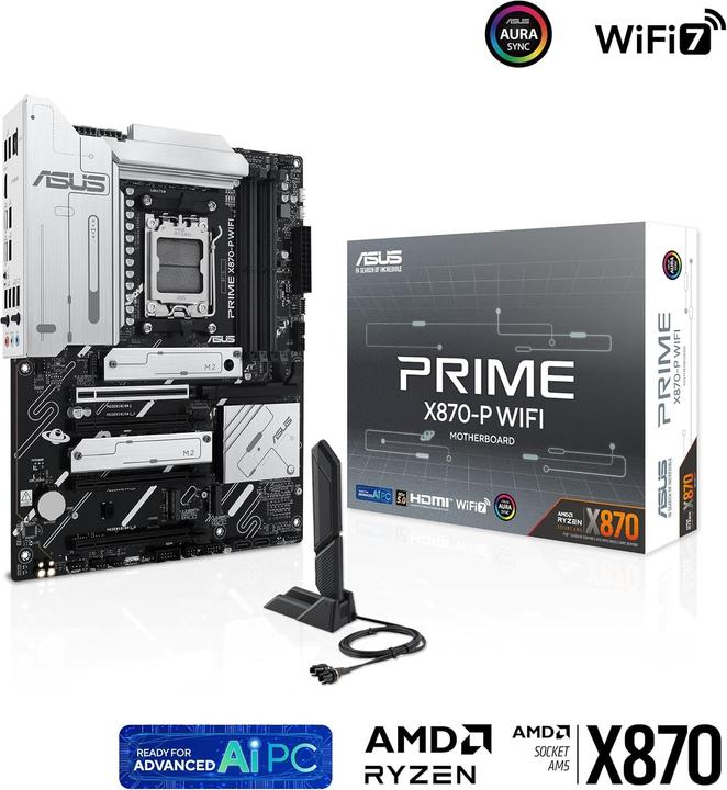 Productafbeelding ASUS Prime X870-P WIFI (AM5, AMD X870, ATX)