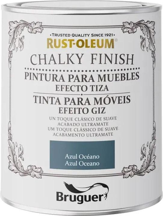 Bruguer Chalky Finish Ocean Blue Furniture Paint (750 ml)
