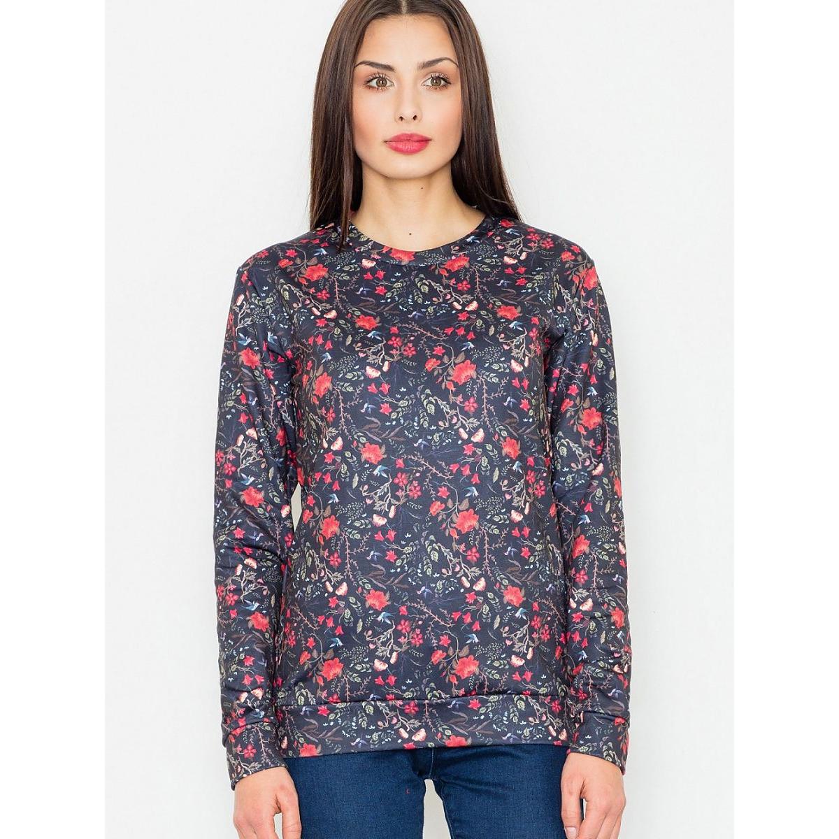 Figl, Damen, Bluse, Sweater, Schwarz, (L)