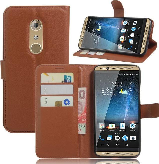 Produktbild MU Classic Leder Hülle mit Litchitextur (ZTE Axon 7)