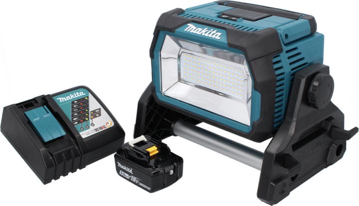 Produktbild Makita DML 809 RT1 Akku LED Baustrahler 18 V 10000 lm + 1x Akku 5,0 Ah + Ladegerät (10000 lm)