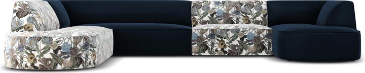 Dark Blue, Garden Light Blue Pattern