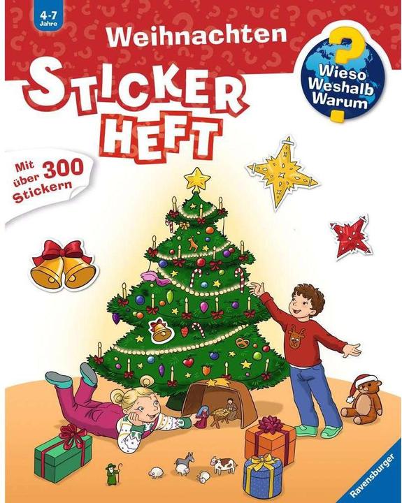Productafbeelding Ravensburger Waarom? Waarom? Waarom? Stickerboek: Kerstmis
