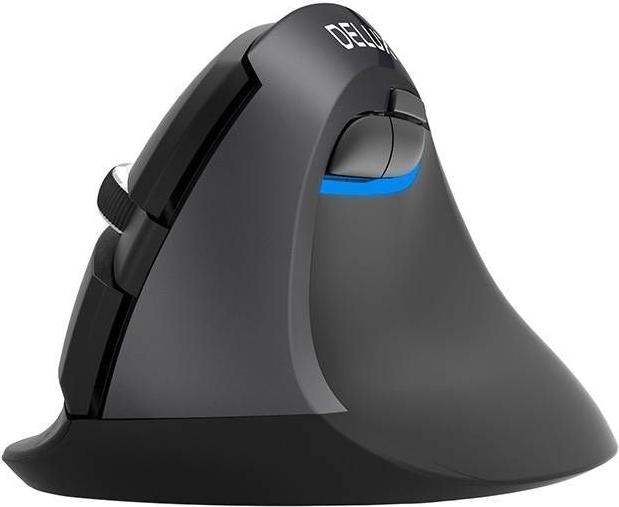 Actual product image Delux Wireless Vertical Mouse M618Mini DB BT+2.4G 2400DPI (black) (Wireless)