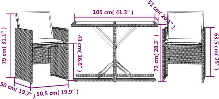 Image du produit vidaXL Bistro Set