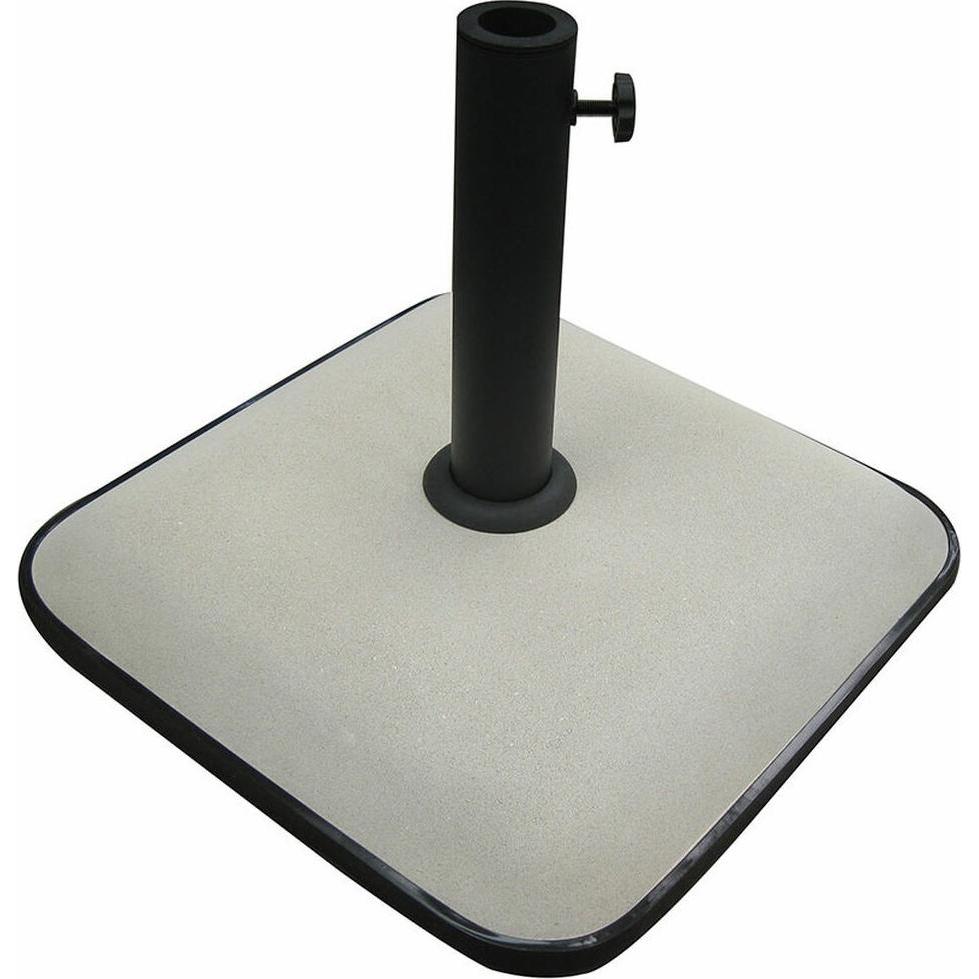 Marbueno, Base + Piedistallo ombrellone, Square Umbrella Base Concrete 45x45x7.3 cm 25KG White Garden Pool 10459
