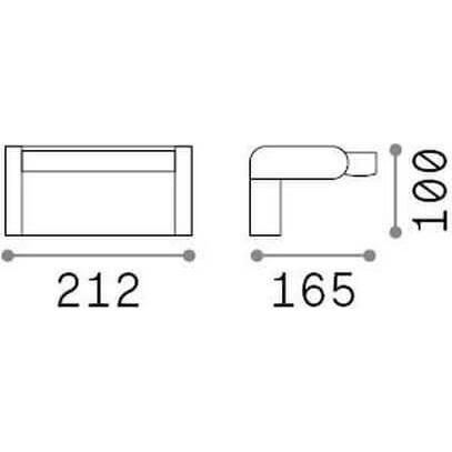 Thumbnail - Ideal lux, Gartenbeleuchtung, SWIPE LED Wandleuchte 20,5W Grau IP54 warmweiss 326863 (2000 lm, IP54)
