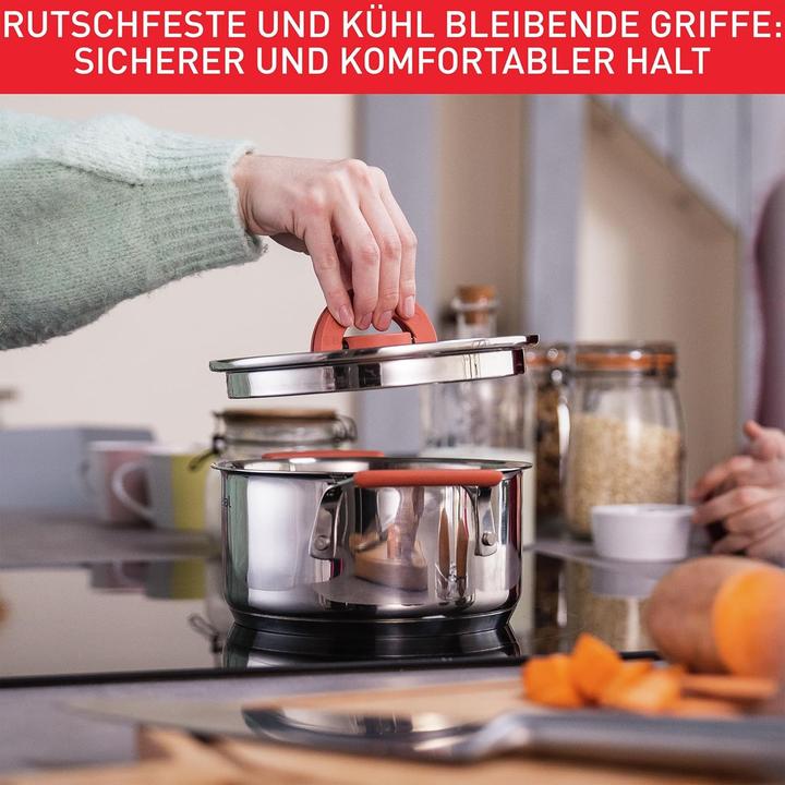 Image du produit Tefal SET 13 PIÈCES OPTI'SPACE SS (G721SD74) (Set de poêles + casseroles, Acier inoxydable)