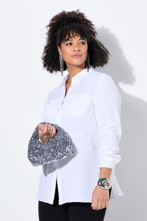 Produktbild Miamoda Bluse, A-Linie, Musselin, Ziernähte (52)
