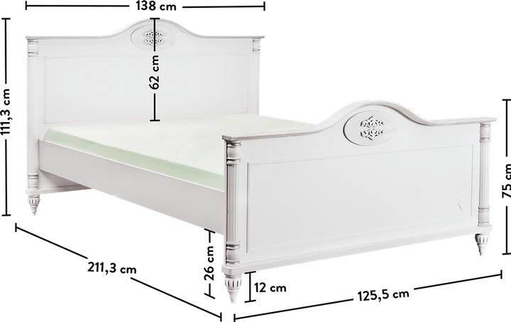 Produktbild Cilek Romantic XL Bett (120x200cm) (120 x 200 cm)