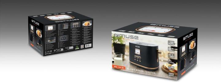 Produktbild Muse MS130 BC Edelstahl Toaster schwarz