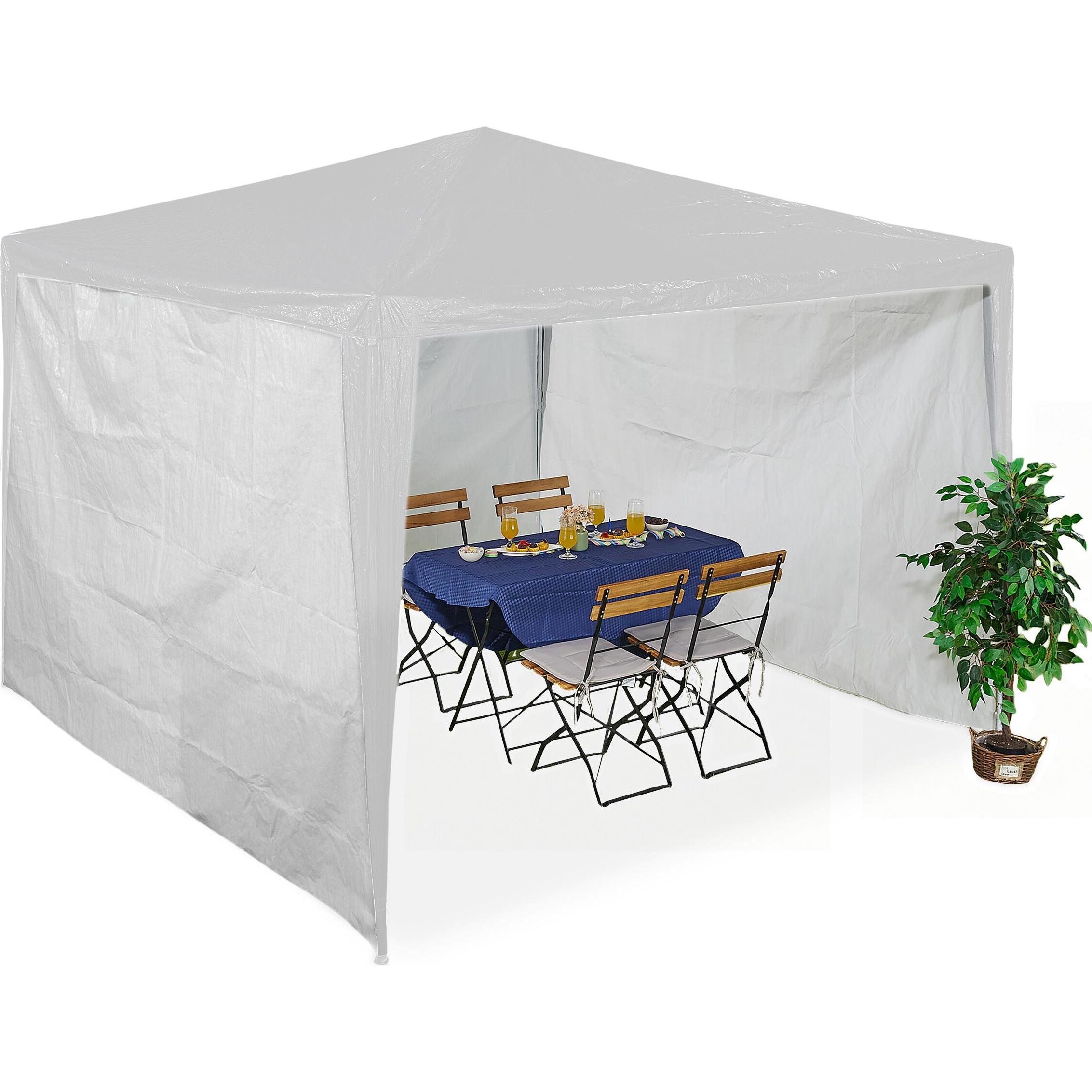 Relaxdays, Pavillon, 3x Pavillon-Seitenteile (10 cm, 300 cm)