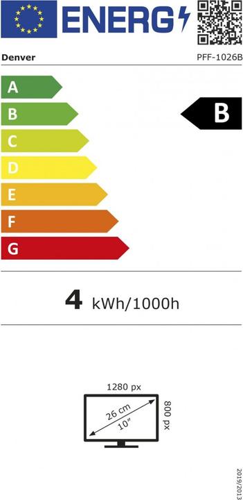 Energy Label Denver Frameo PFF-1026 (10.10", 1280 x 800 pixels)