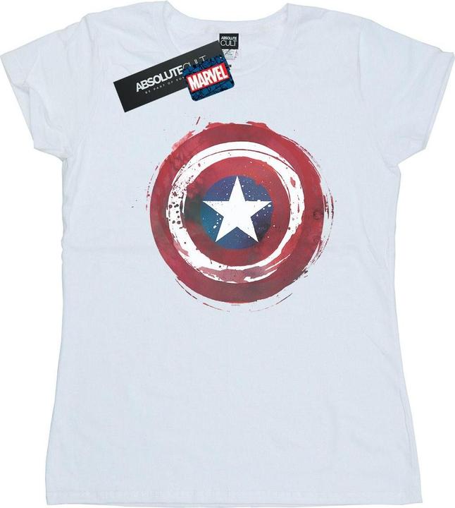 Immagine prodotto Captain America Splatter Shield Maglietta Donna (XL)
