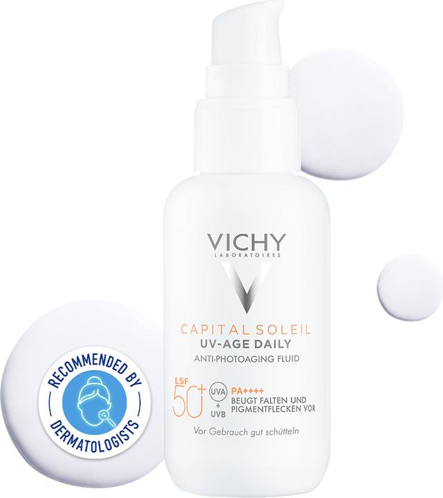 Productafbeelding Vichy Capital Soleil Vloeistof UV-AGE (Zonnecrème gezicht, SPF 50+, 40 ml, 65 g)
