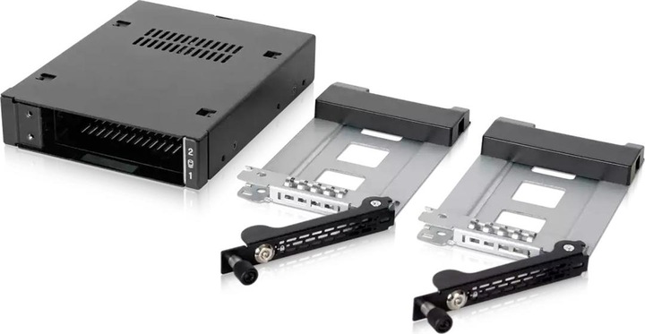 Produktbild Icy Dock MB492SKL-B 3.5in Case 2.5in HDD oder SSD SAS SATAIII fuer industrielle Systeme mit Staubschutzkla...