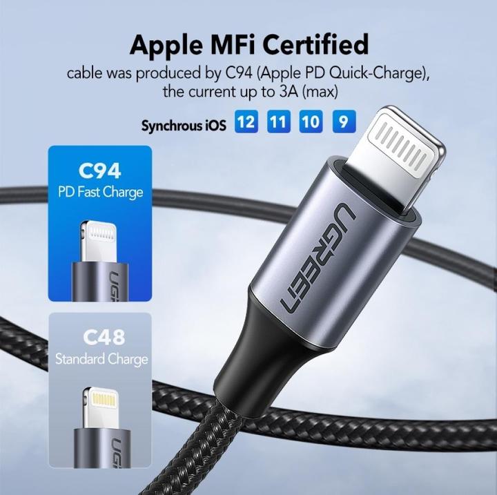 Produktbild Ugreen Lightning – USB C (2 m, USB 2.0)