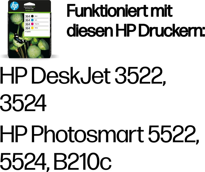 Actual product image HP 364 (M, FC, Y, C)