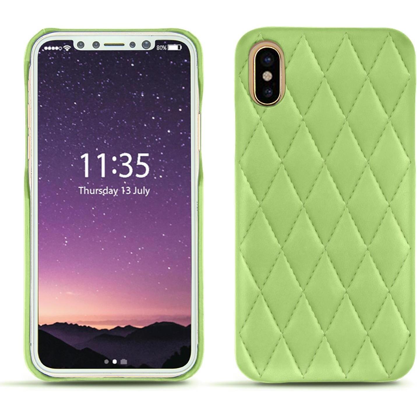 Noreve Lederschutzhülle (Apple iPhone XS), Smartphone Hülle, Grün