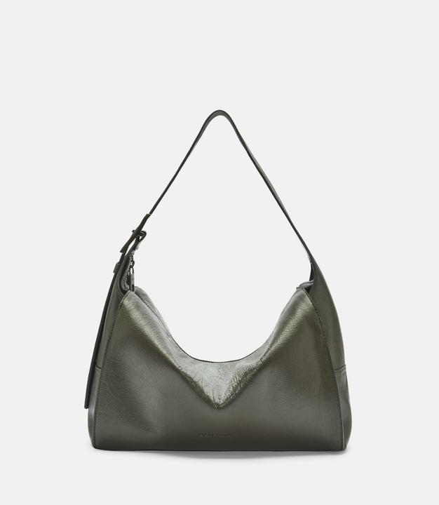 Actual product image Liebeskind Berlin Hobo M Lou Cracked Leather Forest