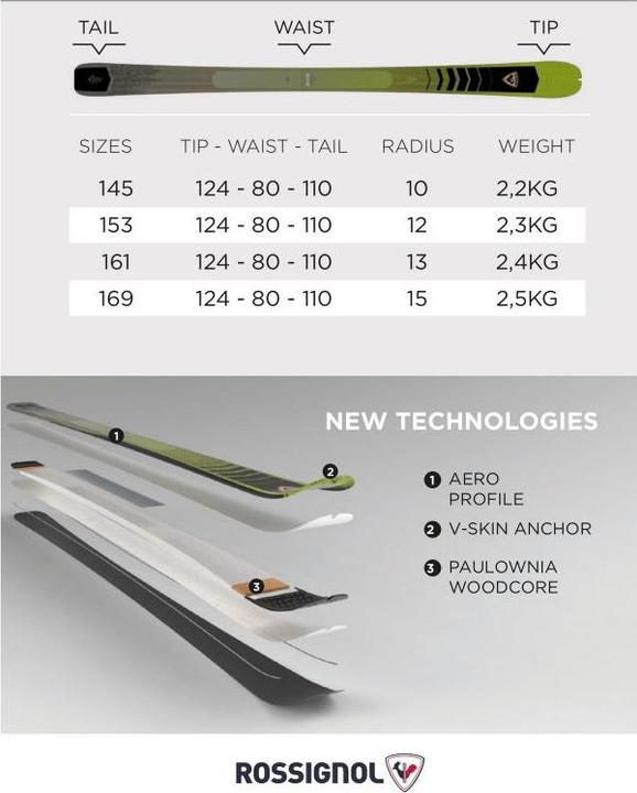 Immagine prodotto Rossignol X8802943 (169 cm, Senza rilegatura)