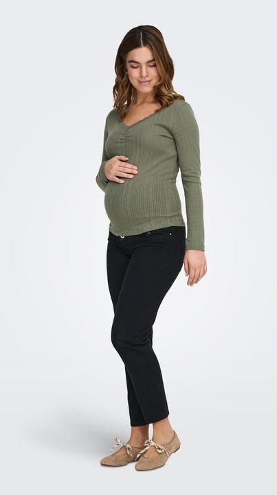 Actual product image Only Maternity OLMCATWALK Hohe Taille Verjüngter Slim Fit Jeans Mom Jeans (32)