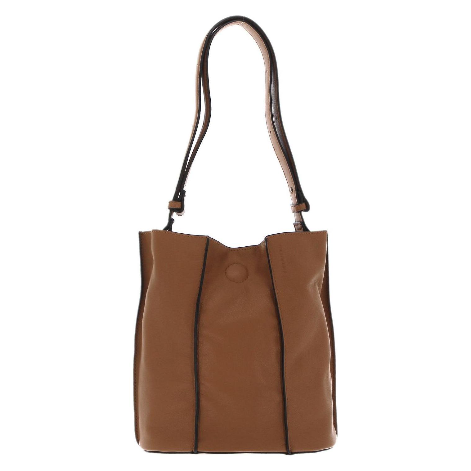 FredsBruder, Damen, Handtasche, Fb Midi Bucket, Braun