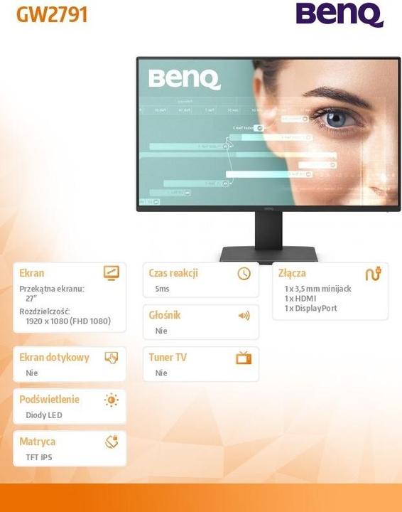 Actual product image BenQ GW2791 IPS 100HZ 27IN MONITOR (1920 x 1080 pixels, 27")