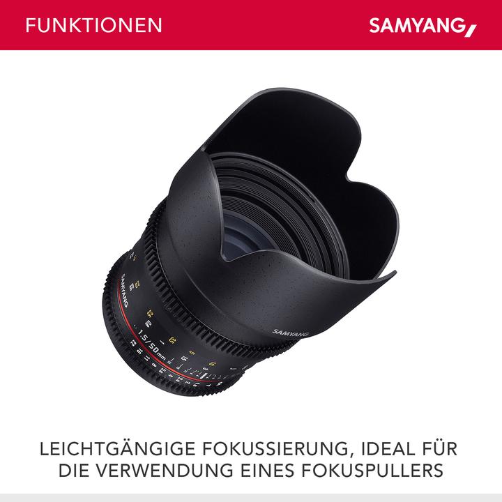 Actual product image Samyang 50mm T1.5 VDSLR Canon (Canon EF, full size)