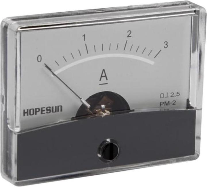 Actual product image Hopesun ANALOG INSTALLABLE CURRENT METER 3 A DC / 60 x 47 mm