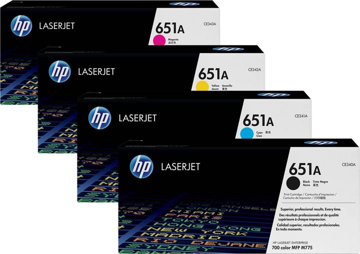 Produktbild HP Original CE340A / 651A SET Multipack / Set mit allen vier Farben (BK, C, M, Y)