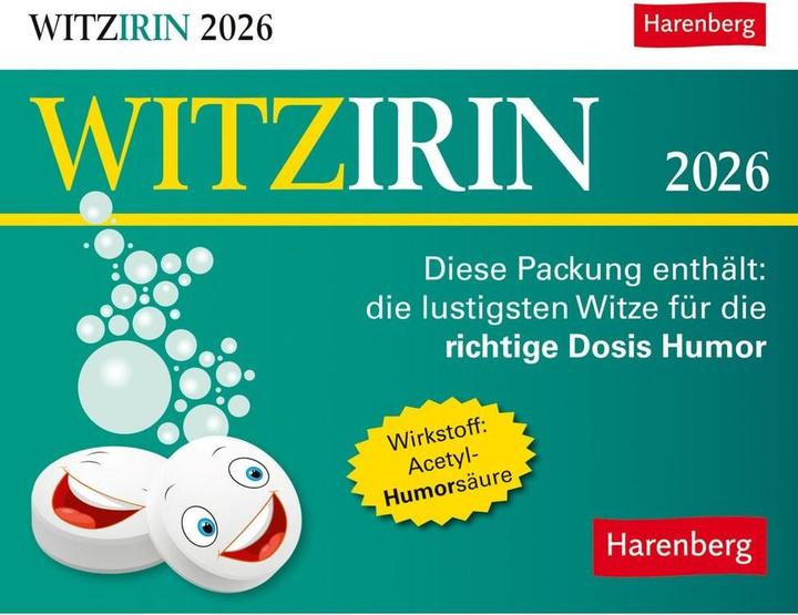 Actual product image Harenberg Witzirin Tagesabreisskalender 2026 - Diese Packung enthält: die lustigsten Witze für die tägliche (14 x 11 cm, German)