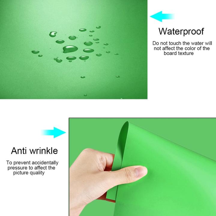 Actual product image Puluz Photography Background PVC Paper Kits for Studio Tent Box, Size: 121cm x 58cm (Green) (58 cm)