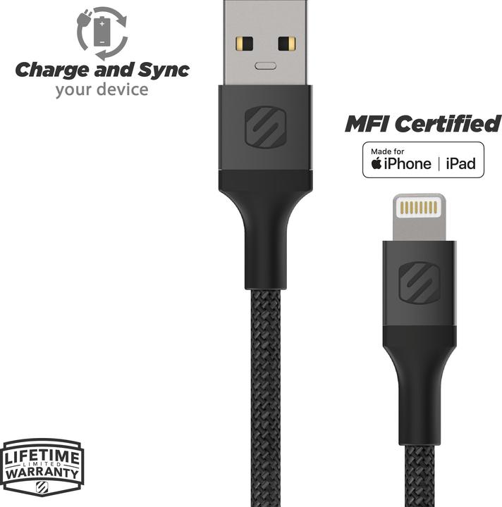 Actual product image Scosche USB-A — Lightning (0.30 m, USB 3.0)
